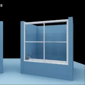 Benutzer definierte Schiebe hotel Badezimmer Luxus Glas rechteckigen Duschraum