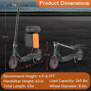 Scooter Eléctrico Cómodo para Adultos, 350W, Plegable, con Control <span class=keywords><strong>por</strong></span> Aplicación, Neumático Sólido de 8.5 Pulgadas - Product Image 6
