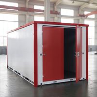 Conteneurs de stockage mobiles pliables en structure acier, unités de stockage portables robustes pour immeubles de bureaux