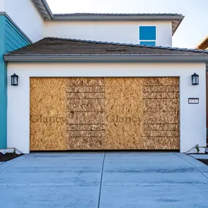 Venta caliente personalizada eléctrica de madera seccional puerta de garaje para Villa