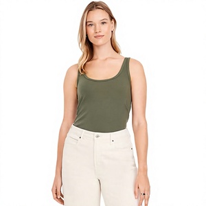 Camiseta sin mangas básica personalizada para mujer, camisa informal de verano, ropa para superposiciones con marca personalizada, venta al por mayor de marca privada - Product Image 2