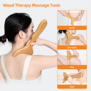 Madero therapy strumenti di massaggio per terapia in legno Set di bastoncini per rulli in legno prodotti per massaggiatori per la schiena strumento Gua Sha per anticellulite - Product Image 6