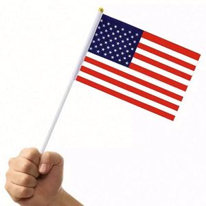 In Stock UK Hand <b>Flags</b> with Plastic Pole 20x30cm Polyester Silk Screen Printed Custom Color Promotional Football Party Use - Product Image 6