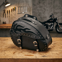 Ensemble de sacoches de moto en cuir HMB-4083A Sac latéral en PVC et aluminium étanche avec sac de casque Bagages de voyage pour moto