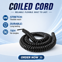 Câble spiralé industriel 6 conducteurs, câble flexible en PVC/PU/PUR/caoutchouc, cordon enroulé solide en PE, câble électrique enroulé