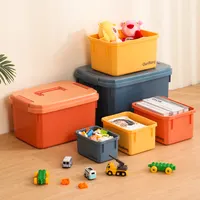 Armario portátil personalizado, caja de almacenamiento de plástico para bloques con mango, tendencias 2022