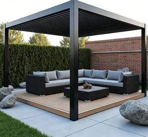Pannelli Frangisole Motorizzati <span class=keywords><strong>da</strong></span> Esterno Retrattili in Alluminio Eco-Friendly per Pergola, Tenda Parasole Impermeabile per Balcone, Giardino, <span class=keywords><strong>Terrazzo</strong></span> - Product Image 4