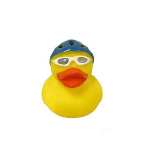 MY <strong>TOYS</strong> Little Duckling Floating PVC Baby Bath <strong>Toy</strong> Summer <strong>Bathtub</strong> Sports BB Sound Press Spray Custom Logo Unisex Multi Color - Product Image 2