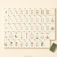 Tuiles de Mahjong Personnalisées Style Américain 160 Pièces Ensemble Océanique Bord de Mer OEM ODM Baie Côtier Crabe Galerie Nautique