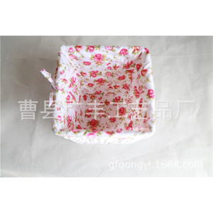 Cesto de lavandería cuadrado de tela de algodón, organizador de almacenamiento con estampado floral pequeño para ropa, uso doméstico - Product Image 5