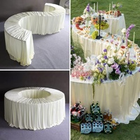 Table de mariage élégante table de buffet de dessert en métal gâteau en forme de S et pergola avec une capacité de charge élevée