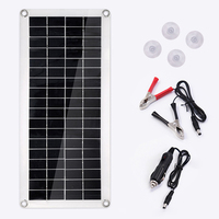 Panel surya 40W 5V 12V 18V 5 in 1 set ganda sel surya kristal tunggal bersepeda/mendaki/berkemah/lampu darurat perjalanan
