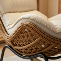 Fauteuil inclinable moderne et chaise longue de balcon, fauteuil de salon, chaise à bascule en osier pour hôtel et appartement
