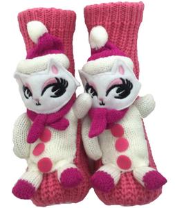 Chaussettes pantoufles antidérapantes pour femmes, filles, femmes, dames, faites à la main, tricotées en 3D, motif animal de dessin animé, ours, tigre, pour l'intérieur, le salon, la maison - Product Image 3