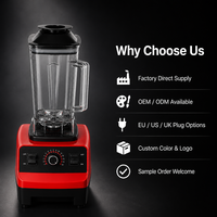 Blender à smoothies 4500W, grande capacité 2L, appareil électrique pour fruits avec lame en acier inoxydable, extracteur de jus multifonction pour la maison