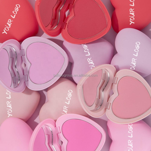 All'ingrosso tavolozza di fard personalizzata con <span class=keywords><strong>rosa</strong></span> luccicante carino evidenziatore in polvere crema opaca per la guancia tinta Private Label trucco - Product Image 2