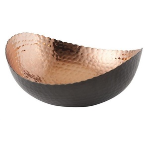 ชามสลัดโลหะเคลือบเงาทำจากอินเดียถ้วยเสิร์ฟถั่วทำจากทองมันวาว - Product Image 5