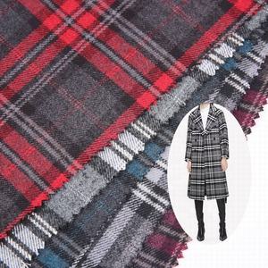 Tùy chỉnh 350GSM dệt sợi nhuộm Rayon <span class=keywords><strong>Polyester</strong></span> Đỏ kiểm tra vải TR Chải Kẻ sọc vải cho đồng phục học sinh quần áo màu nâu - Product Image 5