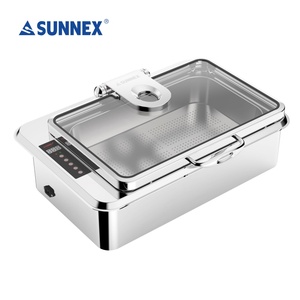 Sunnex Electric Buffet Equipment Bluid-In Design Catering Chafing Dish Food <b>Heater</b> Stainless Steel Food Warmer - Product Image 5
