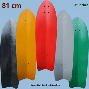 Venta al por mayor de alta calidad personalizable 31*10 pulgadas color Arce tierra tabla de surf cubierta Tabla de peces superficie adecuada para deportes al aire libre - Product Image 6