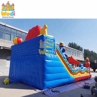 WODI Château gonflable commercial en PVC de 0,55 mm pour enfants et adultes