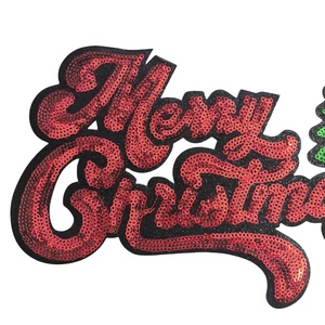 2025 Thiết Kế Mới Thân Thiện Với Môi Thêu Sequined Long Lanh Sắt Trên Cây Giáng Sinh Vá Cho Quần Áo Và Hoodies - Product Image 4