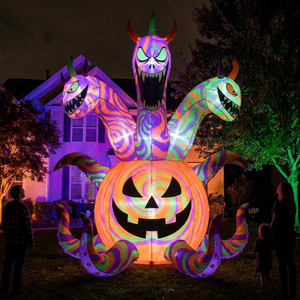 Décoration gonflable d'Halloween, fantôme effrayant avec lumières LED, décoration gonflable d'extérieur pour la fête d'Halloween - Product Image 5