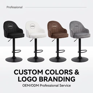 Chaises <span class=keywords><strong>de</strong></span> <span class=keywords><strong>bar</strong></span> pivotantes rembourrées en PU haut <span class=keywords><strong>de</strong></span> gamme pour îlot <span class=keywords><strong>de</strong></span> cuisine, comptoir <span class=keywords><strong>de</strong></span> petit-déjeuner, restaurant et mobilier <span class=keywords><strong>de</strong></span> salle à manger - Product Image 4