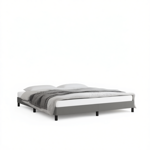 Base de Cama Moderna Tapizada en Tela de Poliéster Gris, Madera Contrachapada, Muebles para Dormitorio - Product Image 1