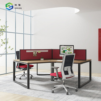 Poste de travail modulaire sur mesure OEM, table de bureau moderne avec plateau MFC pour projets commerciaux