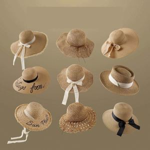 New Collection <b>Straw</b> <b>Hat</b> Female Summer Beach <b>Hat</b> Large Brim <b>Straw</b> Sun <b>Hat</b> - Product Image 1