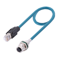 Câble Ethernet M12 Lan Réseau D Code 4 broches M12 D-code vers Rj 45 Connecteur M12 vers Rj45 D Codage 4 broches M12 Rj45