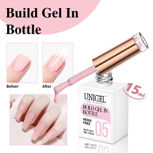 Para extensiones de uñas Unigel BIAB, venta al por mayor, esmalte de Gel UV en botella, capa superior y base para uso en salón - Product Image 4
