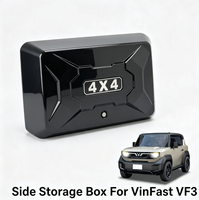 Boîte de rangement latérale rigide verrouillable style Mecha 4x4 pour VinFast FADIL, support de montage personnalisé sans perçage, finition haute brillance