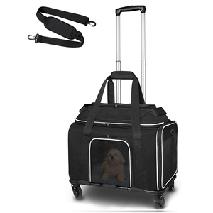 Bolsa de Transporte para Perros y Gatos, Aprobada por Aerolíneas, Transpirable, de Malla, con Ruedas, para Viajes, Carrito para Mascotas - Product Image 5