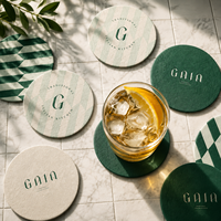 Sous-verres en papier coton imperméables jetables avec logo personnalisé pour hôtels et restaurants
