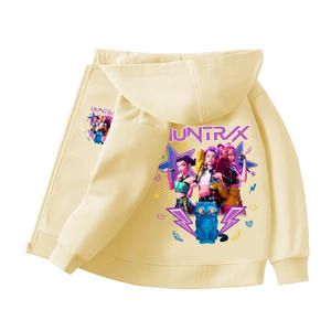 <span class=keywords><strong>Felpa</strong></span> <span class=keywords><strong>con</strong></span> Cappuccio KPOP Demon Hunters per Ragazzi e Ragazze, <span class=keywords><strong>con</strong></span> Colletto Abbottonato e <span class=keywords><strong>Zip</strong></span>, Autunnale - Product Image 5