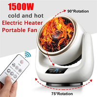 Minuterie à distance 2 en 1 Fil de chauffage rapide haute puissance Air chaud Smart Home Heater With Head Shaking Display For Room Desk Winter