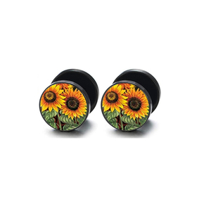 Fause Gauges Pendientes para Hombre con Cierre de Rosca, Pendientes de Disco Redondos, Plugs Tipo Cheater, Túnel para la Oreja, Estilo Punk, Piercing de Oreja con Forma de Mancuerna B - Product Image 5