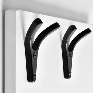 Zinc Alloy Coat <b>Hooks</b> Animal Shape <b>Wall</b> Mounted Durable Black For Bathroom Wardrobe Door - Product Image 2