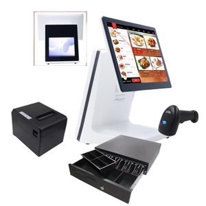 Màn hình kép với khách hàng hiển thị 15.6 + 9.7 inch điện dung màn hình POS tất cả trong một máy rk3568 Android 11 POS thiết bị đầu cuối - Product Image 1