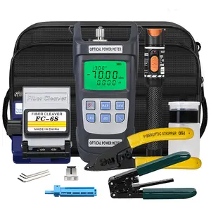 12pcs FTTH Fiber Optic Tool Kit Tools Kit with Fibra Optica Power Meter Visual Fault Locator Kit de fibre optique