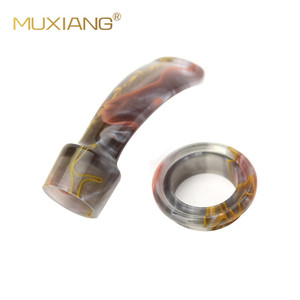 Muxiang Acrylic Pipe Mouthpiece 9mm Curved Handle Reusable Smoking Pipe Accessory - Product Image 5