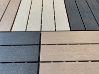 Revêtement de sol en bois tricotage, 1 pièce, Base de verrouillage en plastique, carreaux étanches anti-nécessaire, Wpc HDPE, sol d'extérieur