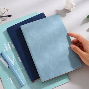 Hardcover Imitation Leather <b>Notepad</b> in Brown Red Blue Colors for Daily Note Taking - Product Image 2