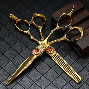 Hairdressing Scissors Flat Shears Thinning Shears Professional Haircutting Tools Metal Durable ZD151 - Product Image 1