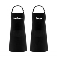 Vente en gros de tabliers de cuisine de chef de cuisine en coton polyester imperméable avec logo personnalisé pour homme et femme