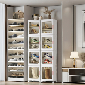 ตู้เก็บของพลาสติกแบบพับได้ ซ้อนกันได้ ราคาส่ง สำหรับห้องนอนขนาดเล็ก กล่องเก็บของเล่น ขนม - Product Image 2