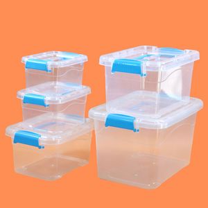 Boîte de rangement en plastique transparent avec couvercle, organisateur de bureau rectangulaire de qualité alimentaire pour jouets, bijoux, matériel, pâte à modeler, LEGO - Product Image 3
