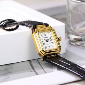 Montre pour femme <span class=keywords><strong>Tima</strong></span> Na Petite, style INS, rétro, carrée, élégante, bracelet en cuir, quartz, simple et élégante, pour étudiants, bureau - Product Image 1